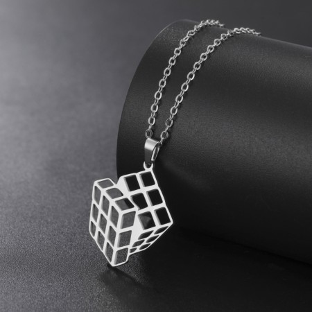 Pendentif Cube de Rubik (Argent) - 1