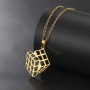 Pendentif Cube de Rubik (Plaqué or 18K) - 1