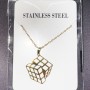 Pendentif Cube de Rubik (Plaqué or 18K) - 4