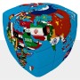 V-Cube 3x3 Mappe du Monde Politique