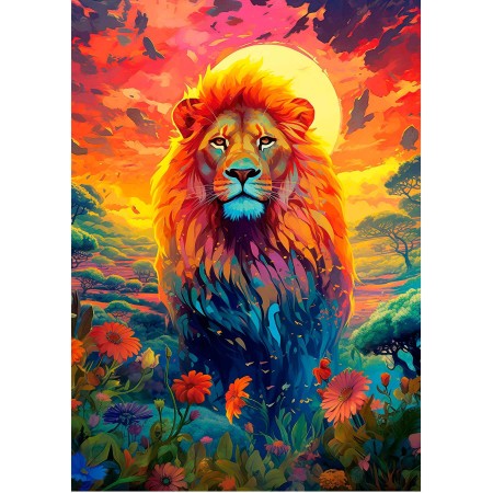 Puzzle Educa Regard Majestueux du Lion – 500 pièces