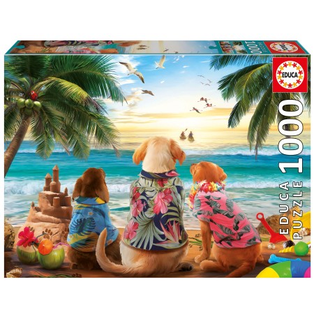 Puzzle Educa Chiens à la Plage – 1000 pièces