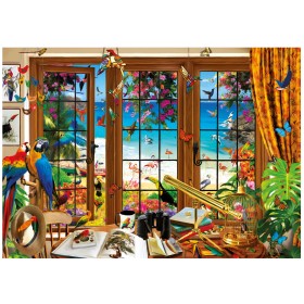 Puzzle Educa Fenêtre d’Observation des Oiseaux – 1500 pièces