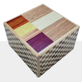 Boîte japonaise Knock Box 5 étapes Bois naturel Yosegi - 1