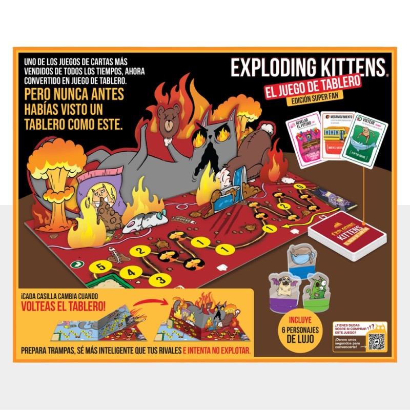 Exploding Kittens – Plateau 3D : stratégie, rires et chaos - Kubekings