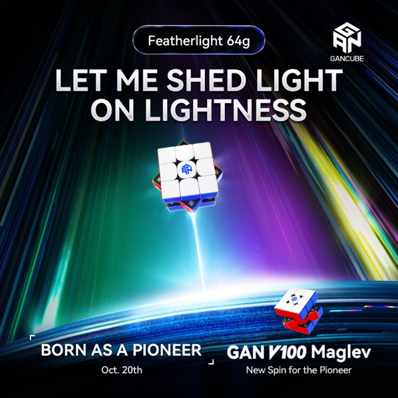GAN V100 Maglev – Le Speed Cube Magnétique Ultra-léger (55mm, 64g)