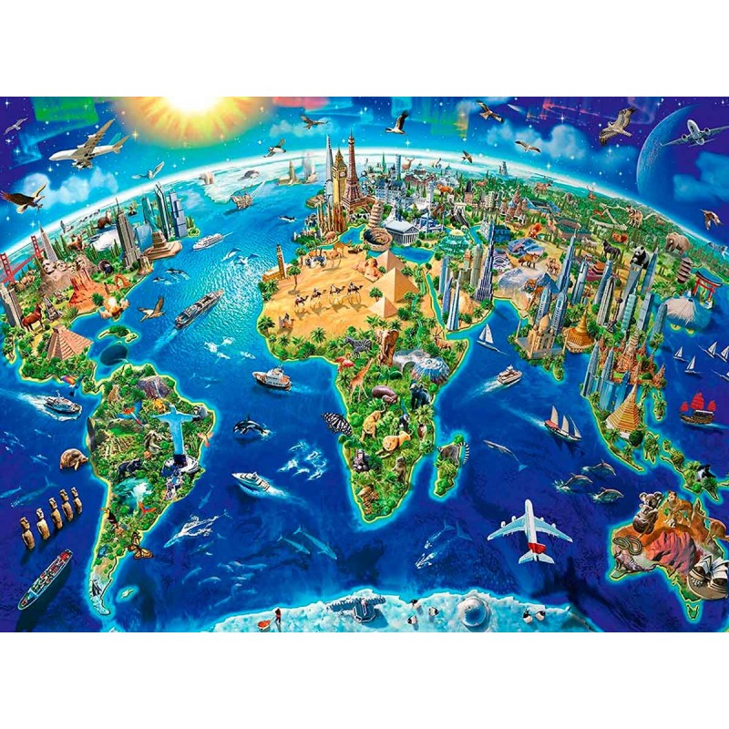 Acheter Puzzle Ravensburger World Map XXL 200 pièces - Ravensburger-128907 Acheter Puzzle Ravensburger World Map XXL 200 pièces - Ravensburger-128907