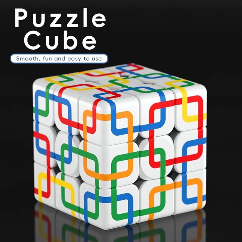 Z-Cube 3x3 Grid Chain – Cube 3x3 de motifs carrés imprimés