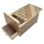 Boîte Puzzle Japonaise Yosegi 5 Sun 10 Étapes avec Tiroir - Oka Craft