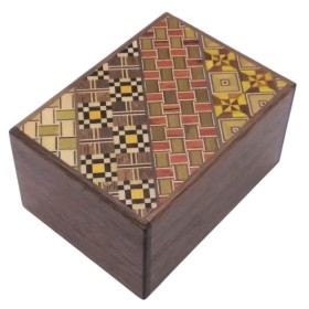 Boîte Puzzle Japonaise Yosegi 3 Sun 12 Étapes - Oka Craft