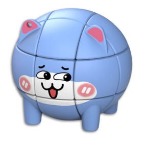 Porte-clés Mini Cube 3x3 Q-Moe Animal - Chat - 1