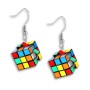 Boucles d'oreilles Cube de Rubik 3x3 - 1