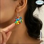 Boucles d'oreilles Cube de Rubik 3x3 - 2