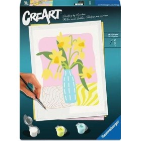 Set de Peinture par Numéros Ravensburger CreArt Trend D – Vase de Fleurs Jaunes Ravensburger - 1