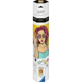 Set de Peinture par Numéros Ravensburger CreArt Series Premium Canvas : WOW Femme Pop Art Ravensburger - 1
