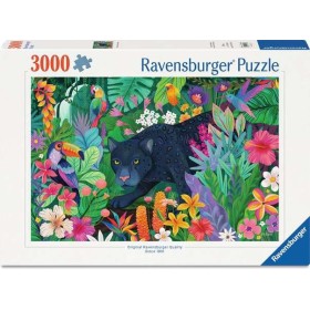 Puzzle Ravensburger Panthère dans la Jungle de Fleurs de 3000 pièces Ravensburger - 1