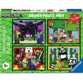 Puzzle Ravensburger Minecraft 4 x 100 Pièces Ravensburger - 1