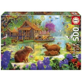 Puzzle Educa Pueblo de Capybaras de 500 Pièces, 48 × 34 cm Puzzles Educa - 1