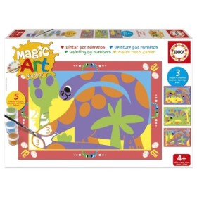 Set de Peinture par Numéros Educa Magic Art Dinosaures (4+) Puzzles Educa - 1