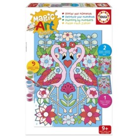 Set de Peinture par Numéros Educa Magic Art Flamants Roses (9+) Puzzles Educa - 1