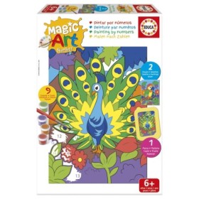 Set de Peinture par Numéros Educa Magic Art Paon et Perroquet (6+) Puzzles Educa - 1