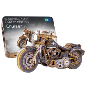 Moto Cruiser Édition Limitée - Maquette Mécanique 3D en Bois Wooden City Wooden City - 1