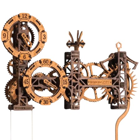 Horloge Murale Engrenages Steampunk - Puzzle 3D en Bois Wooden City Wooden City - 1