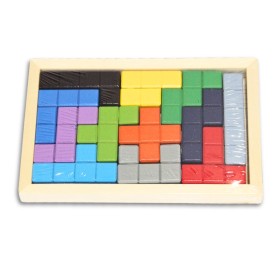 Puzzle de Blocs en Bois - Jeu Éducatif de Logique - 1