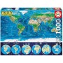 carte du monde physique Puzzles Educa Neon 1000 pièces - Puzzles Educa