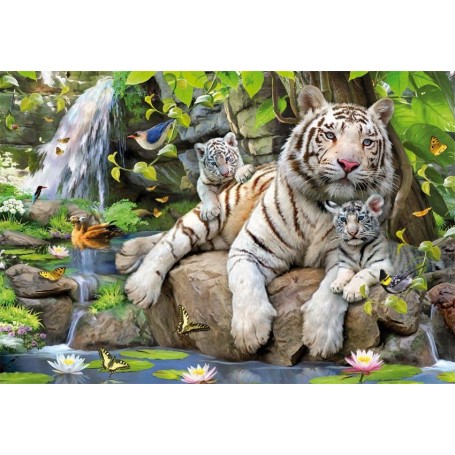 Puzzle Educa Tigres blancs du Bengale 1000 pièces - Puzzles Educa