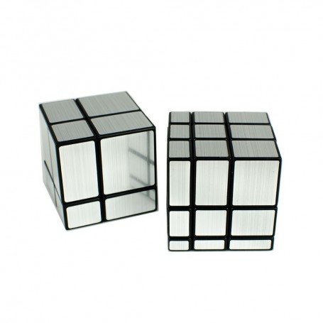 2x2 Miroir Corps Noir Avec Argent Magic Cube Miroir Blocs d'Argent