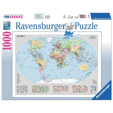 Ravensburger Puzzle Carte du monde politique 1000 pièces - Ravensburger