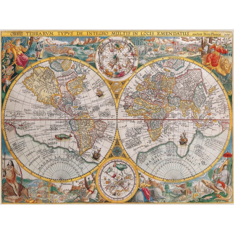 Puzzle Ravensburger Carte du monde 1594 1500 pièces - Histoire 🌍