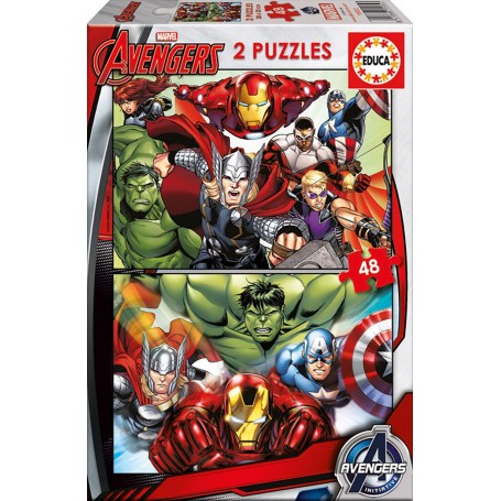 Puzzle Educa pièces Avengers 2x48 - Puzzles Educa
