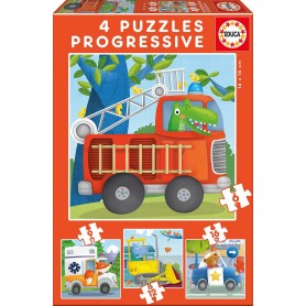 Puzzle Educa Patrulla de rescate Progresivo 6-9-12-16 Piezas Puzzles Educa - 1