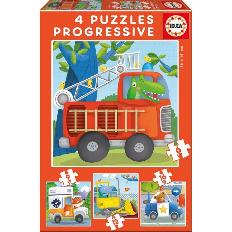 Puzzle Educa Patrouille de sauvetage progressive 6-9-12-16 pièces - Puzzles Educa