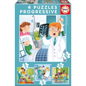 Puzzle Educa De Mayor Quiero Ser Progresivo 12-16-20-25 Piezas Puzzles Educa - 1