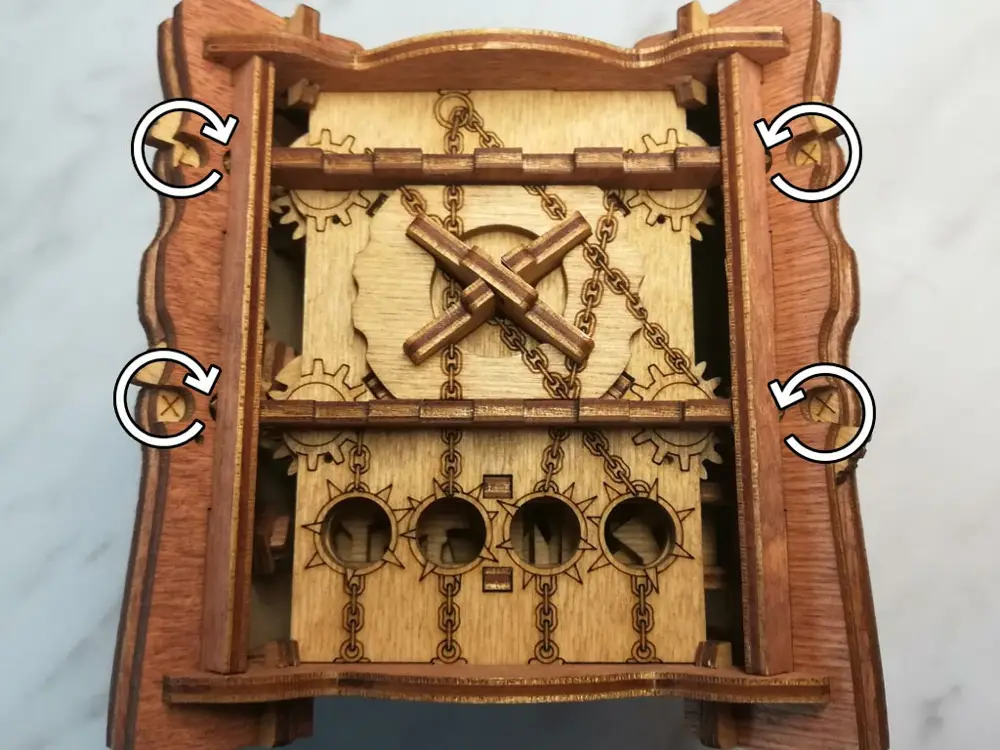 L'épreuve de Camelot : indices et solution – Réinitialiser – Remonter la cluebox