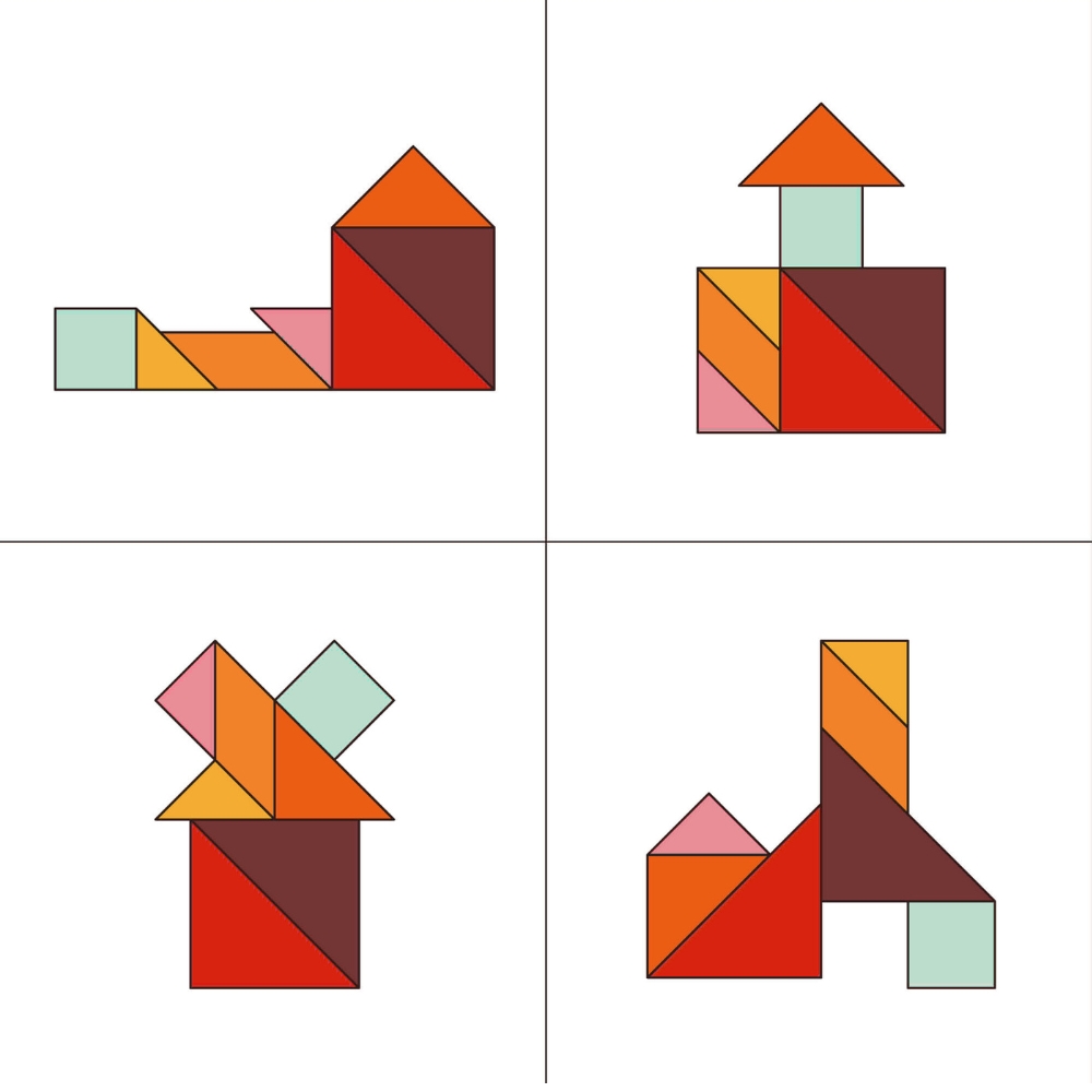 Construction de bâtiments et ponts avec tangram